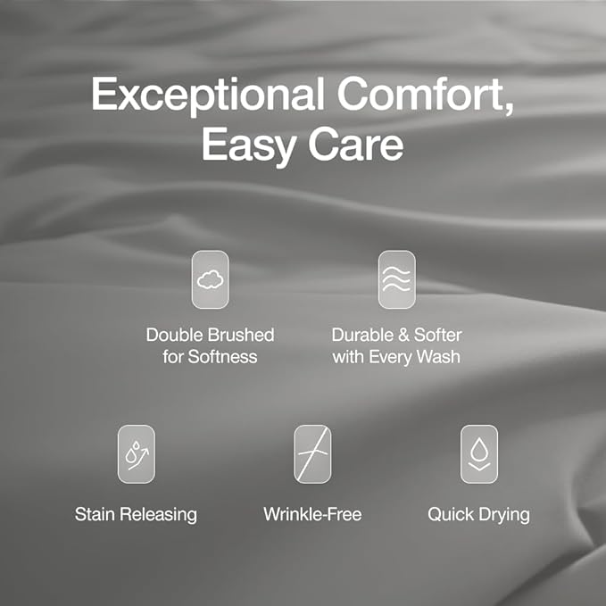 Coop Home Goods Comphy SoftSpa Pillowcase Set of 2, Dove Grey Super Soft Pillow Cases Queen, Luxury Spa, Breathable, Hotel Quality Pillow Cases