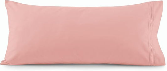 Elegant Comfort Luxury Ultra-Soft 1-Piece Body Pillowcase - 1500 Premium Hotel Quality Microfiber Double Brushed - Wrinkle Resistant, Body Pillowcase Size, Dusty Rose