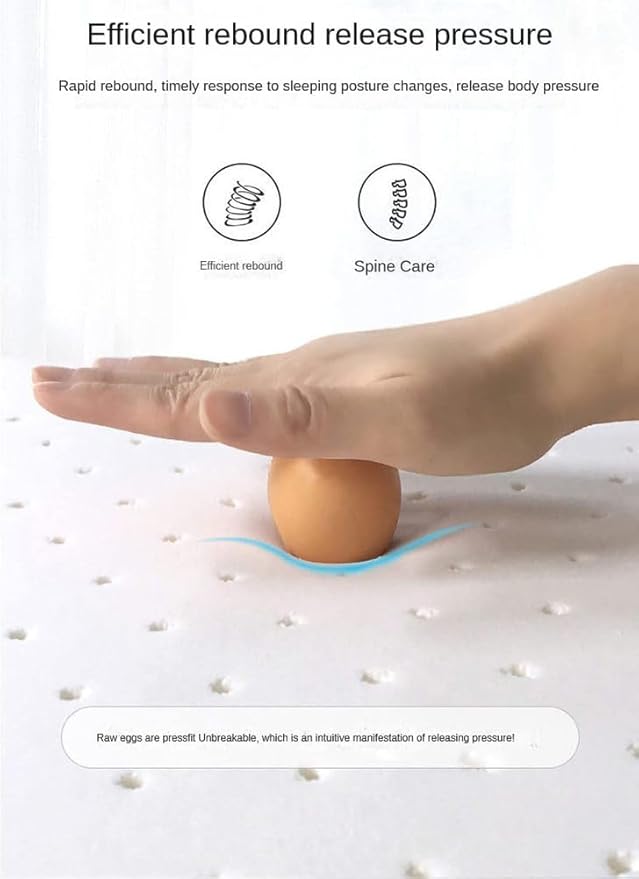 This Natural Latex Mattress,Pure Green Natural Latex Mattress Topper, Slow Rebound Mattresses Inner Cover,2in,180x190cm(71x75in)