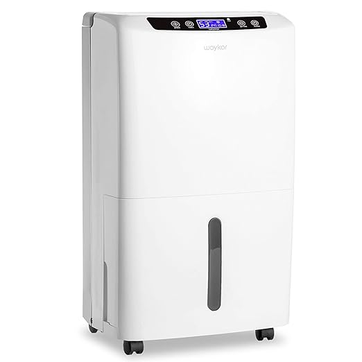 Waykar 34 Pints Energy Star Dehumidifier for Spaces up to 2,000 Sq. Ft at Home, in Basements and Large Rooms with Drain Hose and 0.66 Gallons Water Tank