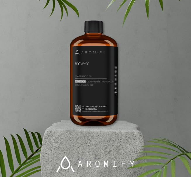 My Way Diffuser Oil, Inspired by 1 Hotel Miami Beach, 16.9 FL Oz, 500 mL, Hotel Scent Diffuser Oil, My Way Aromatherapy Blend of Essential Oils for Home & Office, Leather & Sandalwood Scent.