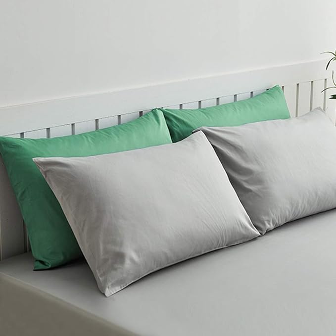 NTBAY King Pillowcase Set - 2 Pack Brushed Microfiber 20x36 Pillowcases - Soft, Wrinkle-Free, Fade-Resistant, Stain-Resistant, Sea Green Pillowcases with Envelope Closure - 20x36 Inches, Sea Green