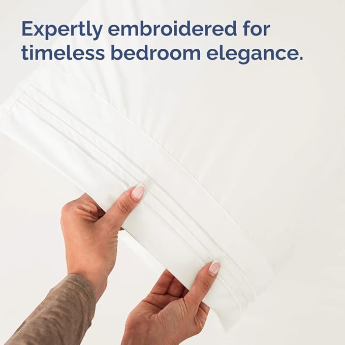 Standard Pillow Cases Set of 4 - Ultra Soft Hotel Quality Pillowcase Covers - Comfy Bedding for Women, Men, Kids & Teens - Machine Washable Pillow Protectors - 4 Piece - Standard Size Antique White