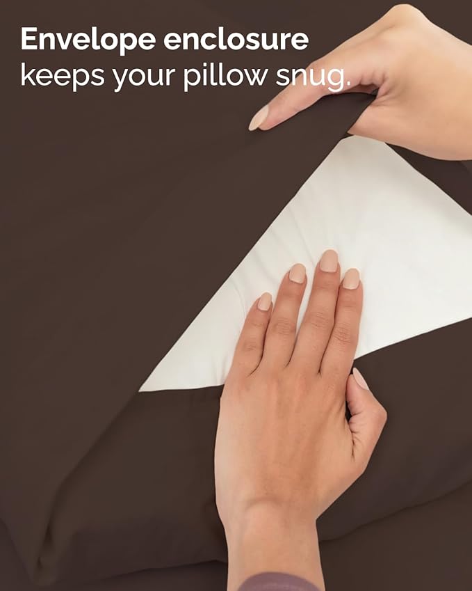 Twin XL 4 Piece Sheet Set - Comfy, Breathable & Cooling - Hotel Luxury Bedding for Women, Men, Kids, Teens and Children - 1 Flat & 1 Fitted Sheet & 2 Pillowcases w/ Deep Pockets - Wrinkle Free - Brown