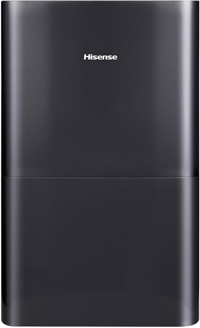 Hisense 50 Pint Portable Dehumidifier with Built-In Pump in Black, Energy Efficient Quiet Humidity Absorber for Bathroom Bedroom Garage Attic Home House Crawl Space Closet