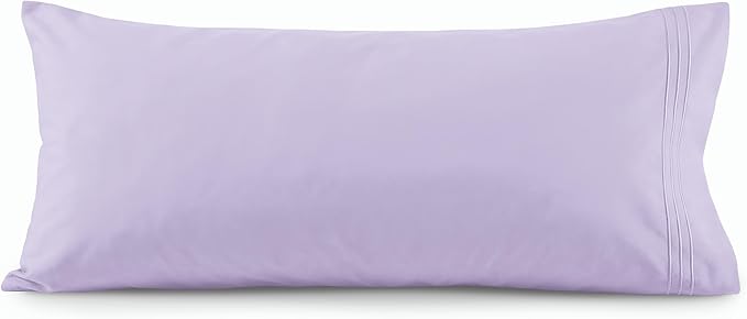 Elegant Comfort Luxury Ultra-Soft 1-Piece Body Pillowcase - 1500 Premium Hotel Quality Microfiber Double Brushed - Wrinkle Resistant, Body Pillowcase Size, Lilac