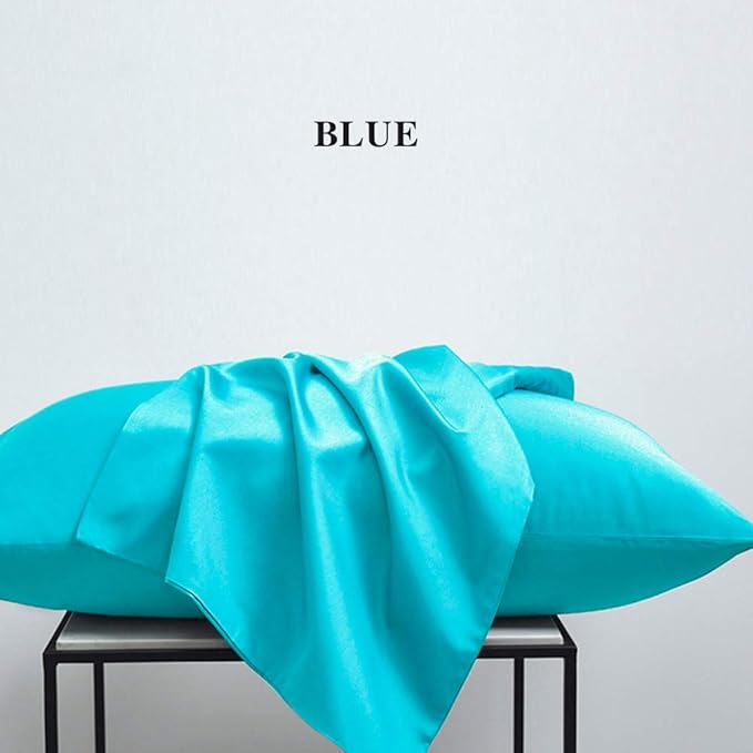 NTBAY King Pillowcase Set - 2 Pack Brushed Microfiber 20x36 Pillowcases - Soft, Wrinkle-Free, Fade-Resistant, Stain-Resistant, Blue Pillowcases with Envelope Closure - 20x36 Inches, Blue