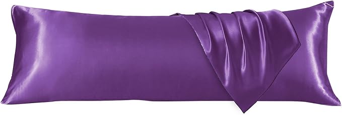 HUXMEYSON Body Pillow with Satin Pillowcase, Body Pillow for Adults, Removable Cover, (20"x54")