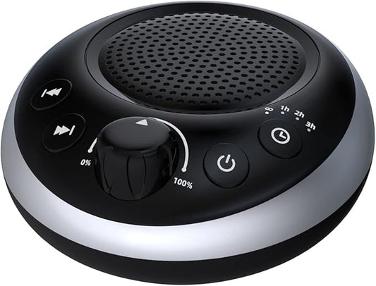 Rechargeable Portable Brown Noise Machine 2000mAH Large Battery Sound White Noise Machine 30 Soothing Sounds for Baby Kids Adults Sleep Machine Auto-Off Timer for Travel Camping and Home