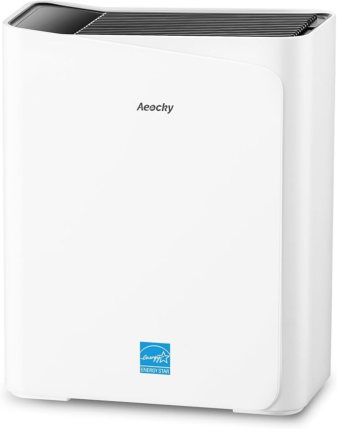 AEOCKY 2300 ft² Air Purifiers with 240 CADR in Turbo Mode, Proprietary YearChange Filter, with Multi-Effect Filter, Washable Pre-Filter, Scent Capsule, Air Quality Monitor, for Home Large Room Pets