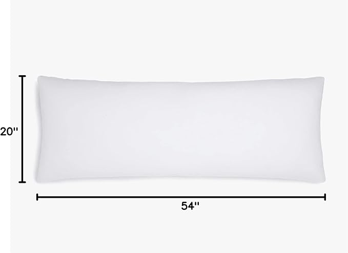 White Goose Feather and Down Body Pillow – Pillows Size 20 Inches x 54 Inches