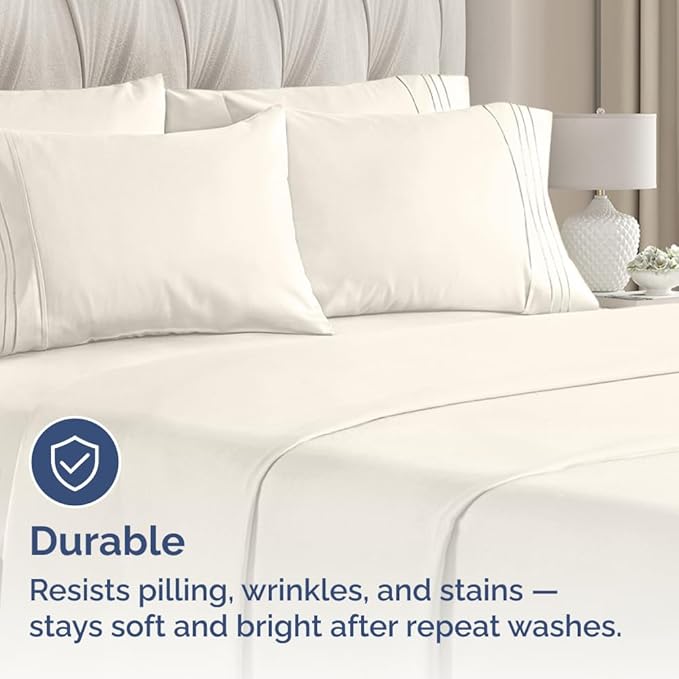 Standard Pillow Cases Set of 10 - Ultra Soft Hotel Quality Pillowcase Covers - Comfy, Cozy & Wrinkle Free - Shrink, Stain & Fade Resistant - Machine Washable Pillow Protectors - 10 Pcs Set - Off White