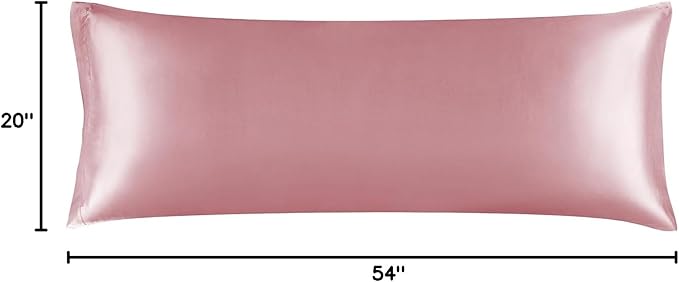BEDELITE Satin Body Pillow Cover, Super Soft and Cooling Body Pillow Pillowcase for Hair and Skin, Breathable Silky Full Long Pillowcase Cover(20"x54", Nostalgia)