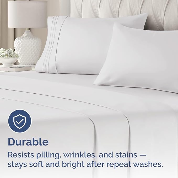 King Standard Pillow Cases Set of 4 - Soft Hotel Quality Pillowcase Covers - Comfy Bedding for Women, Men, Kids & Teens - Machine Washable Pillow Protectors - 4 Piece Set - King Standard French Grey