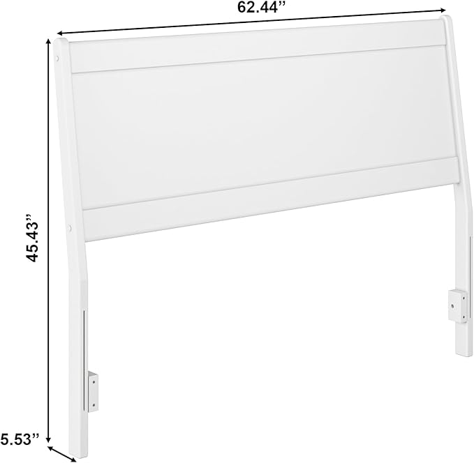 AFI, Casanova Queen Solid Wood Panel Headboard, White