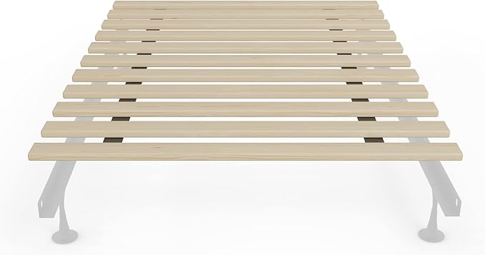 Treaton, 1-Inch Extra Heavy Duty Horizontal Wooden Bunkie Board/Bed Slats, Enhance Mattress Support, King(76"), Beige