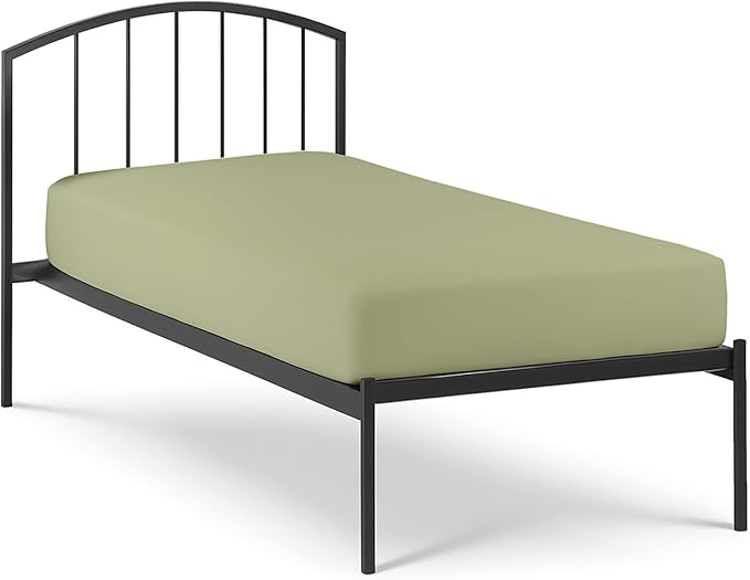 Cot Size 25" x 75" Fitted Sheet, 100% Egyptian Cotton, Perfect for Camp Bunk Beds/RVs/Guest Beds/Army Cots/Replacement Mattress - Sage