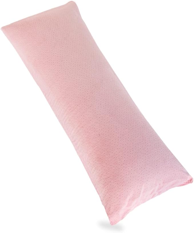 1 MIDDLE ONE Body Pillow, Memory Foam Body Pillows for Adults Sleeping, Long Pillow for Bed, Big Large Firm Full Body Pillow for Side Sleeper, 20x54 Inch, Light Pink