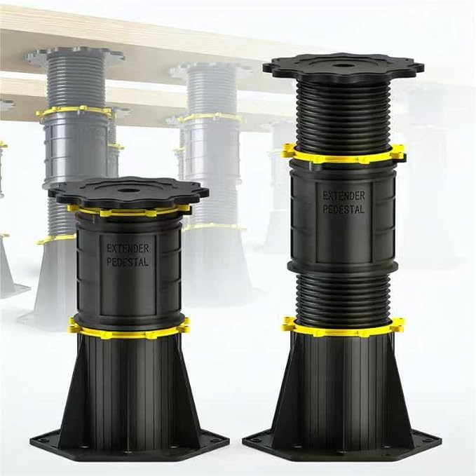 2 Pcs Adjustable Bed Support Legs 8.5-13 Inch, 4400LBS Heavy Duty No Drill Bed Frame Center Support, Anti-Wobble Bed Slats Support for Wooden Slats/Bed Base (8.5-13 inch (2pcs))