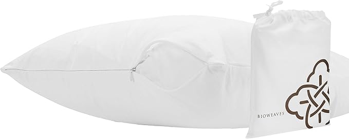 Bioweaves 100% Organic Cotton Breathable Body Pillow Protector GOTS Certified with Zipped Closure – 21" x 54", 1-Pack