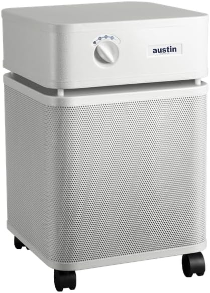 Austin Air HealthMate Plus Air Purifier - Advanced 4- Stage Filtration Air Purifiers For Home with Activated Carbon & Zeolite - Ideal as Air Purifiers for Bedroom or Large room, Model B450 Sandstone