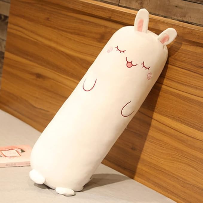 Long Plush Cute Body Pillows 39" Cuddle Stuffed Animal Shaped Bed Body Pillows Soft Cotton Plushies Doll Toy Gifts (Bunny, 39 Inch)