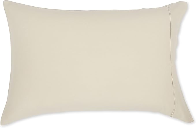 Amazon Basics Standard Pillowcases Set of 2 - Lightweight, Super Soft Easy Care Microfiber, Beige, 30" L x 20" W, Pillows Not Included