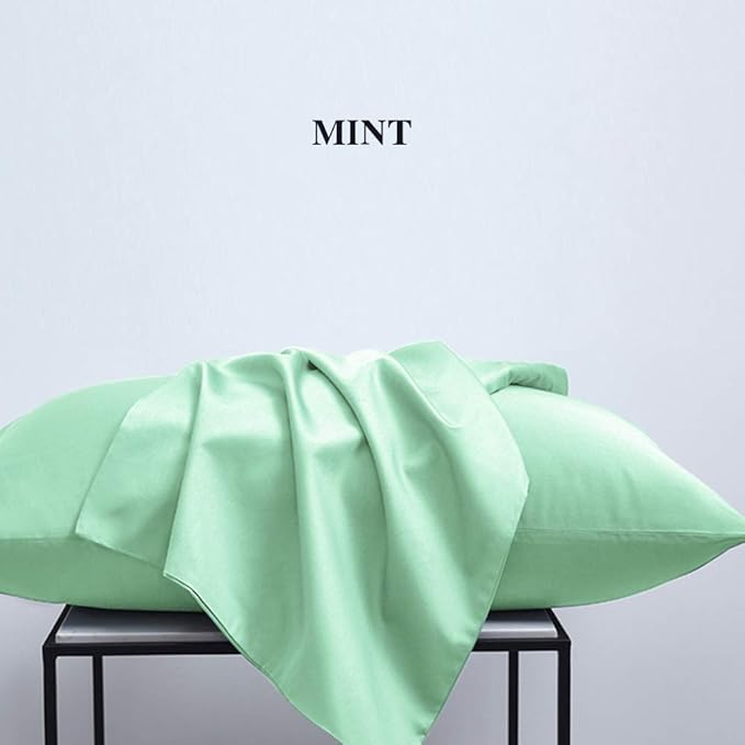 NTBAY King Pillowcase Set - 2 Pack Brushed Microfiber 20x36 Pillowcases - Soft, Wrinkle-Free, Fade-Resistant, Stain-Resistant, Sea Green Pillowcases with Envelope Closure - 20x36 Inches, Sea Green