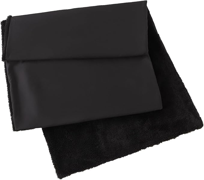 Whatsbedding Sherpa Body Pillow Cover, Ultra Soft Faux Fur Body Pillowcase, Luxury Shaggy Plush Long Pillowcase, Envelope Closure - Black (20x54 inch)