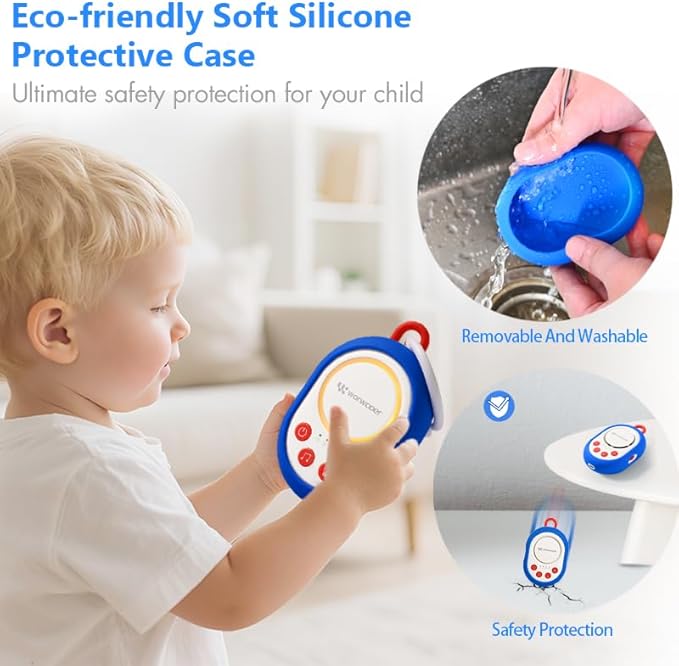 2026 Mom's Choice Awards | White Noise Sound Machine Baby with Night Light, 20 Soothing Sounds, 22 Hours Battery Life, Travel, Registry Gift, Shower, Clips on Baby Stroller (Blue)