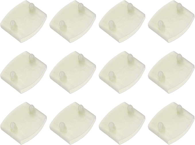 uxcell 12 Pcs 50mm x 9mm Plastic Bed Slat Center Caps, Bed Slat Cover Replacement Holders Furniture Accessories Support for Holding Securing Wooden Base, Beige