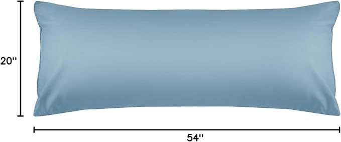 Warmstar Cotton Body Pillow Cover, 1 Pack, 600 Thread Count, 20"x54", Long Body Pillow Case Cover, Soft Breathable, Envelope Closure, Placid Blue
