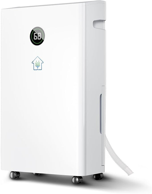 6,500 Sq.Ft Dehumidifier for Basement with Drain Hose, 186 OZ Water Tank, 60 Pint Dehumidifiers for Large Home with Three Operation Modes, Intelligent Humidity Control, 24HR Timer for Bathroom