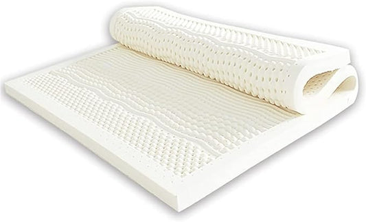 100% Natural Latex Mattress, Thick Soft Mattress Topper Portable Relieves Pressure, Organic Latex Mattress Cover,3in,135x190cm(53x75in)