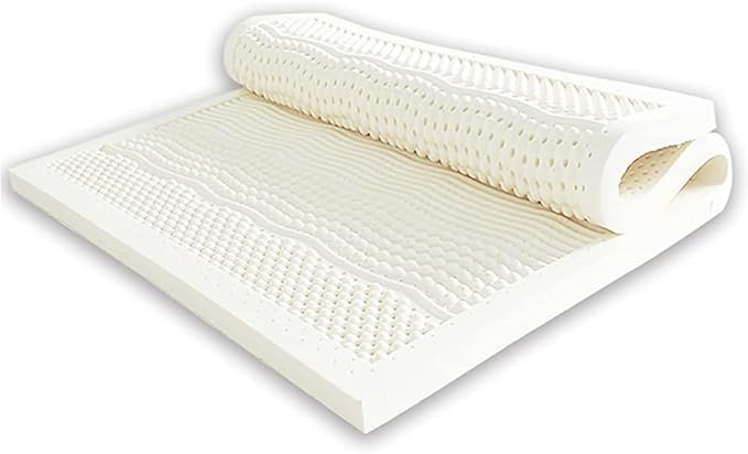 100% Natural Latex Mattress, Thick Soft Mattress Topper Portable Relieves Pressure, Organic Latex Mattress Cover,2in,200x220cm(79x86in)
