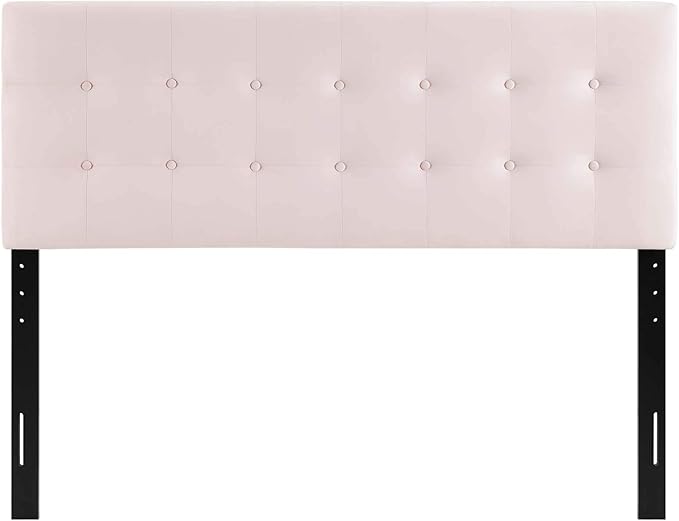 Modway Emily Queen Biscuit Tufted Performance Velvet Headboard, Pink