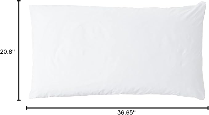National Allergy Premium 100% Cotton Zippered Pillow Protector - King Size - White - 4 Pack - 300 Thread Count - Hypoallergenic Bed Pillowcase with Zipper - Breathable Encasement Cover