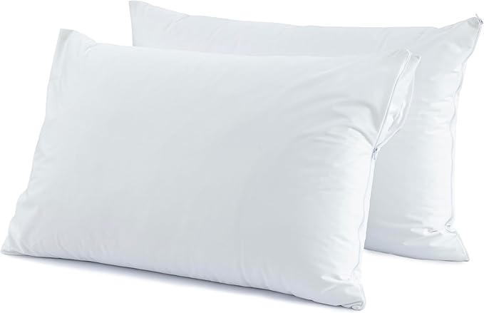 Dreamology King Size Waterproof Pillow Protector Set of 2,Pillow Protectors with Zipper King Size,Water Proof Pillow Covers,Bed Bug Proof Pillow Protector,20x36
