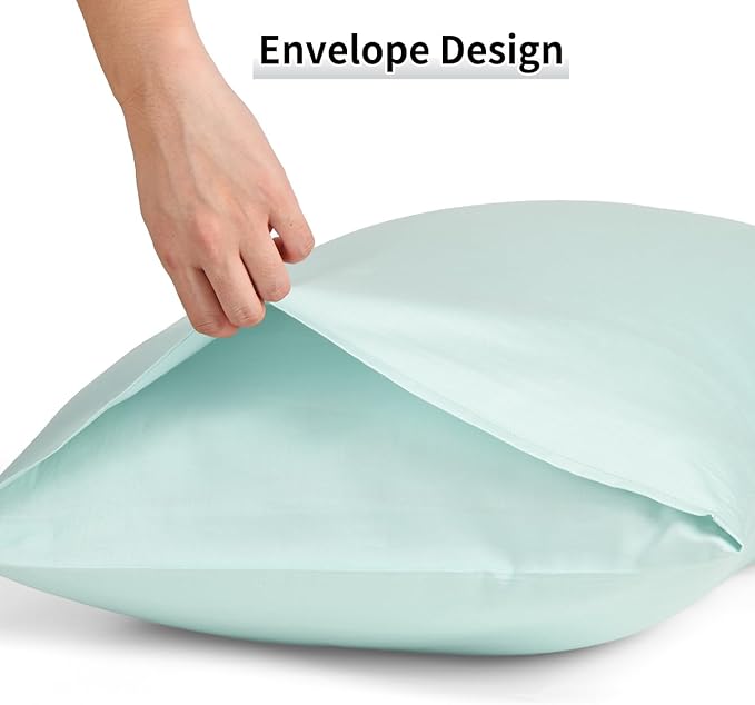 Warmstar Cotton Body Pillow Cover 1 Pack, 600 Thread Count Body Pillow case 20"x54", Long Body Pillow Case Cover Soft Breathable with Envelope Closure,Lagoon