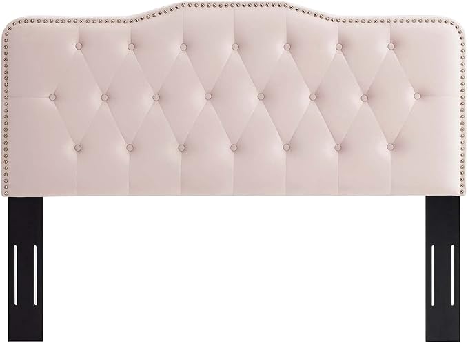 Modway MOD-6410-PNK Sophia Tufted Performance Velvet Full/Queen Headboard, Pink