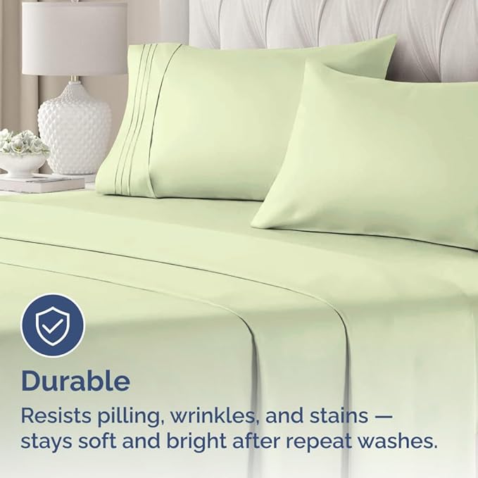 Standard Pillow Cases Set of 2 - Ultra-Soft Hotel Quality Pillowcase Covers - Comfy & Wrinkle Free - Stain and Fade Resistant - Machine Washable Pillow Protectors - 2 Piece Set - Light Sage Green