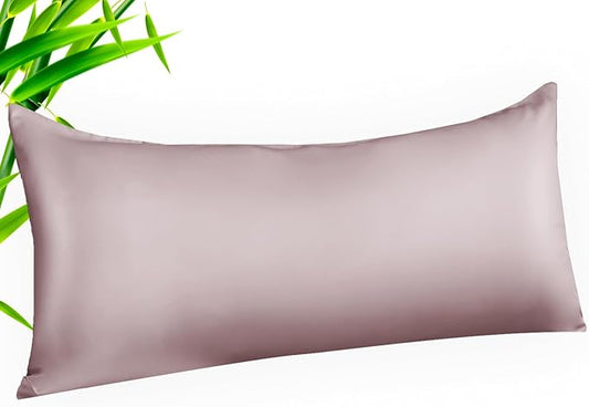 TELUS Body Cooling Pillow Case Cover, Bamboo Rayon & Lyocell Pillowcase with Zipper Closure, Breathable Pillow Case for Hot Sleepers and Night Sweats, 20x54 inches, Light Pink