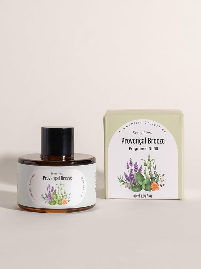 Essential Oil Refill 1.02oz/30ml - Free SF101 Waterless Aromatherapy Diffuser, Covers 1000 Sq Ft, 120-Day Natural Scent,Provençal Breeze
