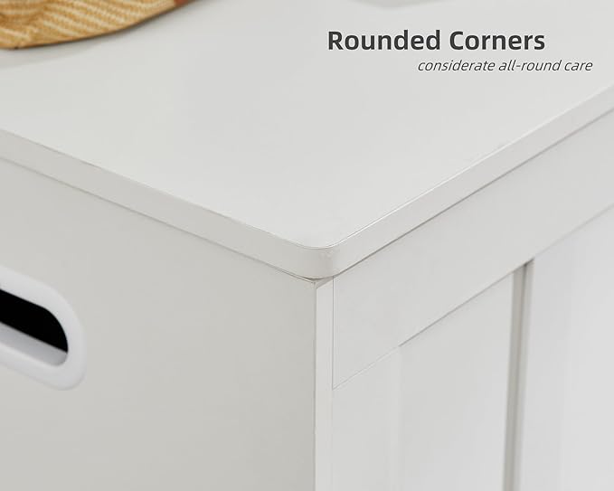 VANKILEY 51.2" Storage Chest Extra Large,Storage Bench with 2 Safety Hinges,Shoe Bench,51.2 * 15.7 * 19.1 inches,Wooden Trunk for Bedroom,livingroom,entryway,Supports 220 lb,Easy Assembly(White).