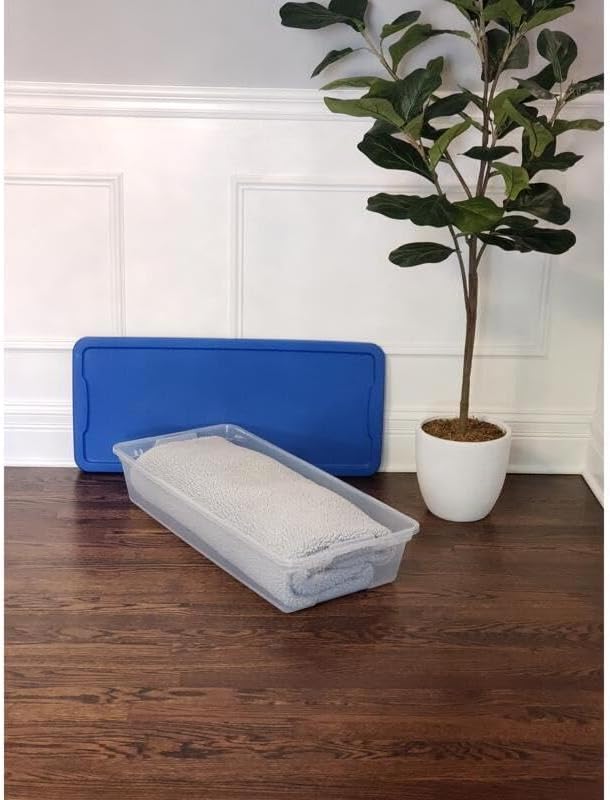 HOMZ 3241CLBL.06 Under Bed Tote 41Qt Clear