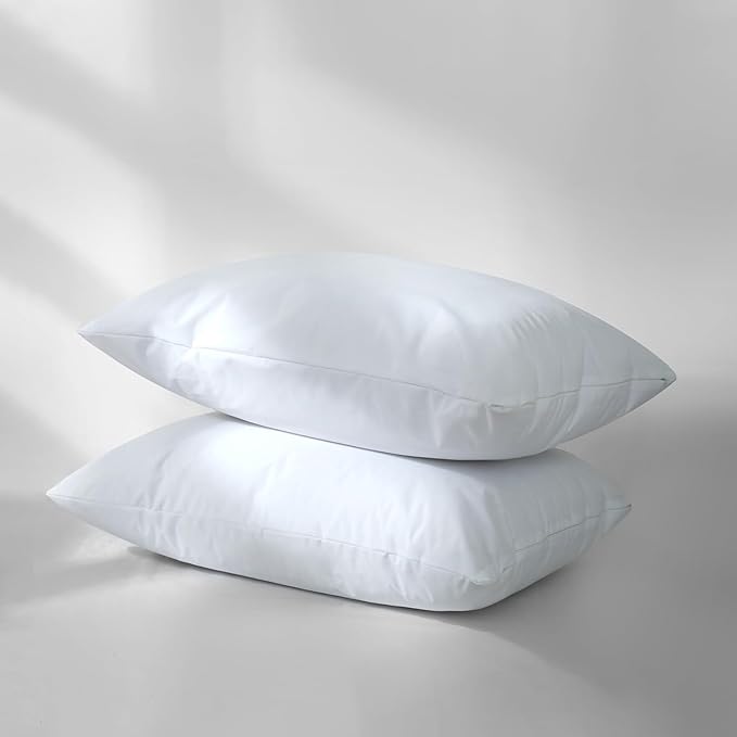 Waterproof Pillow Protectors with Zipper, Standard Size Pack of 4 Zippered Pillow Covers, Noiseless Pillow Encasement Cases 20 x 26 Inches