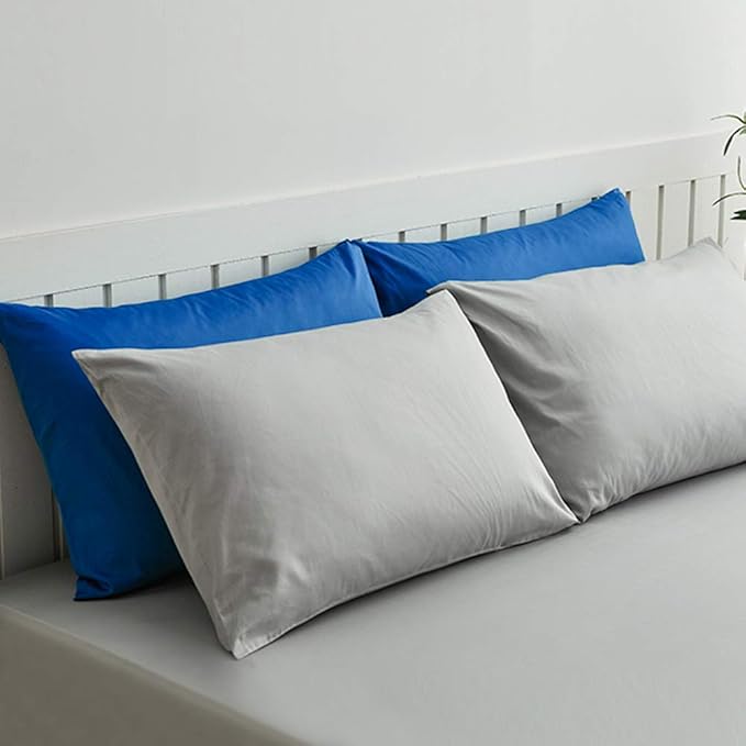 NTBAY King Pillowcase Set - 2 Pack Brushed Microfiber 20x36 Pillowcases - Soft, Wrinkle-Free, Fade-Resistant, Stain-Resistant, Royal Blue Pillowcases with Envelope Closure - 20x36 Inches, Royal Blue