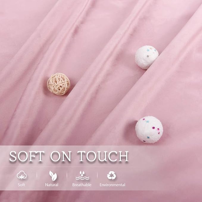 StangH Pink Body Pillow Cover for Kids/Pregnant Women, Super Soft Velvet Body Pillow Pillowcase, Extra Long Sofa/Couch Cover with Hidden Zipper, 20 x 54 inches, 1 Piece