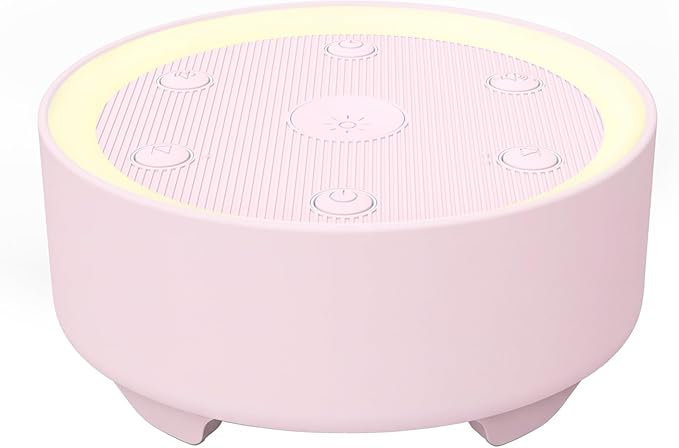 Kipcush Sleep Sound Machine - 21 High-Fidelity Non-Looping Sounds, Portable White Noise Machine for Baby, Kids & Adults, Dimmable Night Light, 6 Auto-Off Timers, USB Powered for Travel, Home & Office