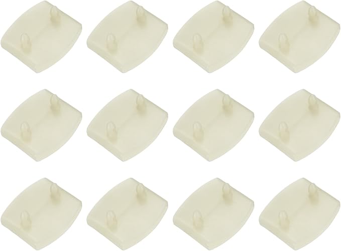 uxcell 12 Pcs 55mm x 9mm Plastic Bed Slat Center Caps, Bed Slat Cover Replacement Holders Furniture Accessories Support for Holding Securing Wooden Base, Beige